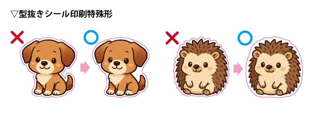 型抜きシール印刷特殊形 型抜きシール印刷特殊形